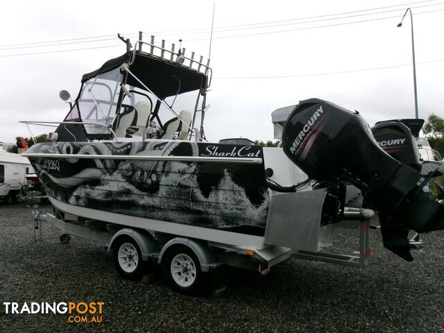 USED BRUCE HARRIS 560 SHARK CAT (2019 REBUILD) POWERED BY 2013 90HP 4 STROKE MERCURY OUTBOARDS ON A 2014 DUAL AXLE BEN CAMPBELL CUSTOM HD GALVANISED TRAILER - photo 3 of 28