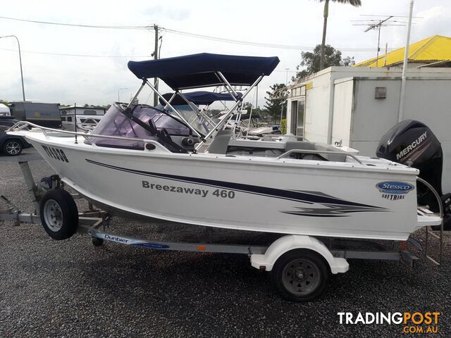 2017 STESSCO BREEZAWAY 4.6M RUNABOUT WITH 60HP MERCURY 4 STROKE AND TRAILER