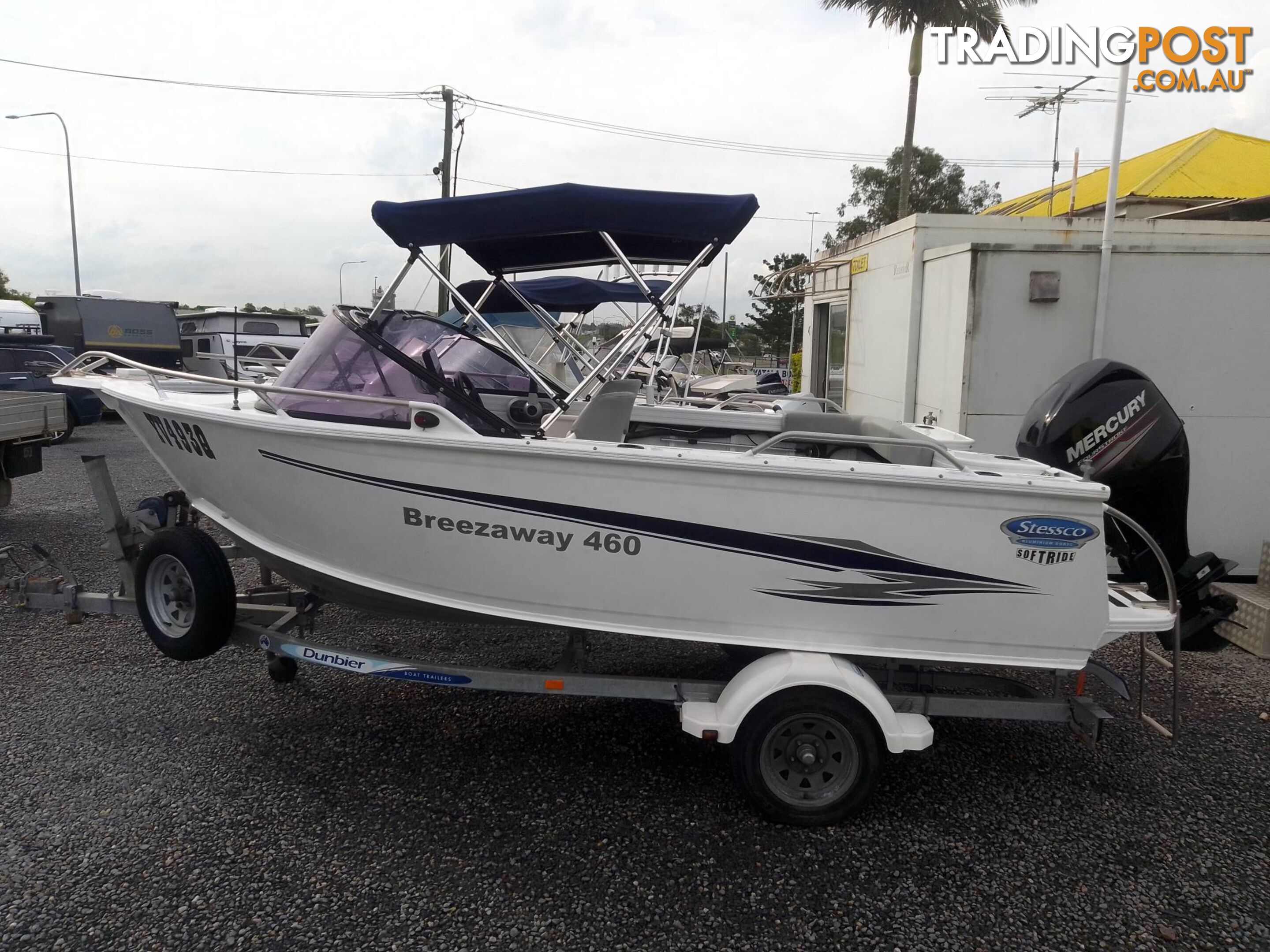 2017 STESSCO BREEZAWAY 4.6M RUNABOUT WITH 60HP MERCURY 4 STROKE AND TRAILER