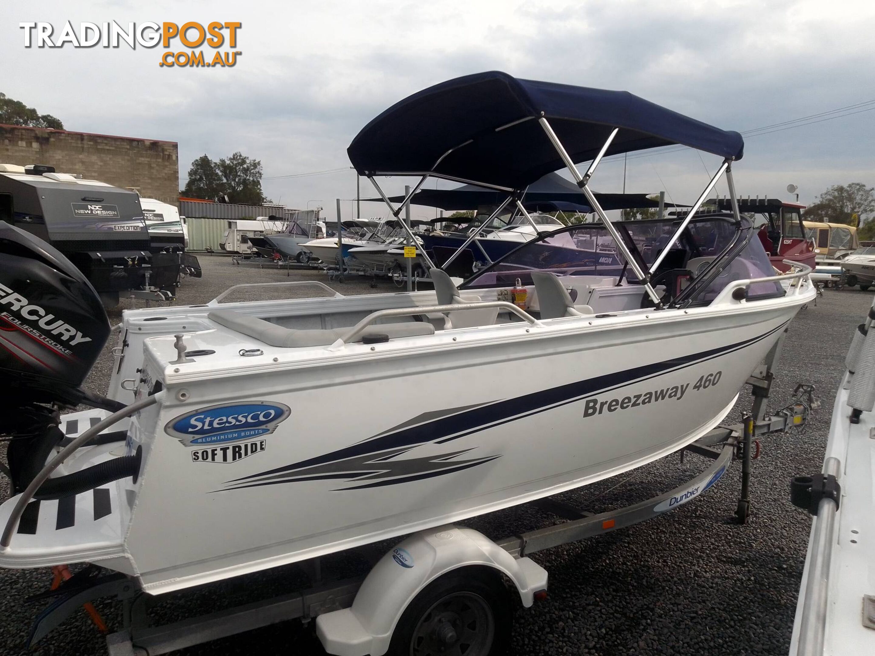 2017 STESSCO BREEZAWAY 4.6M RUNABOUT WITH 60HP MERCURY 4 STROKE AND TRAILER