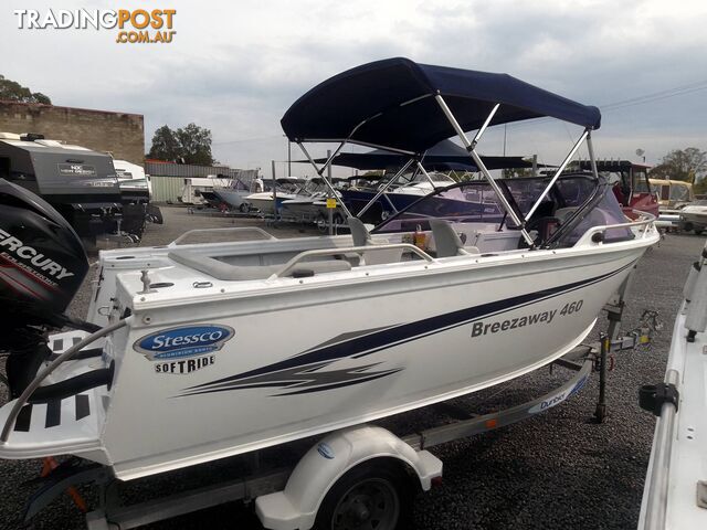 2017 STESSCO BREEZAWAY 4.6M RUNABOUT WITH 60HP MERCURY 4 STROKE AND TRAILER