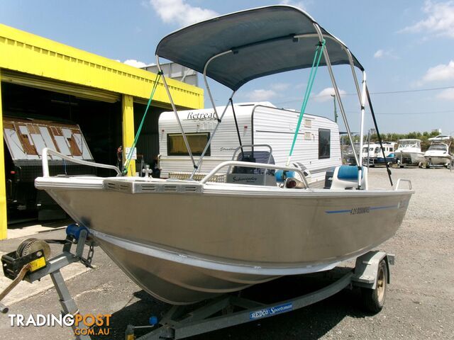 USED 2013 BLUEFIN SCOUNDREL SIDE CONSOL 4.25MT POWERED BY A 2014 40HP YAMAHA 3...