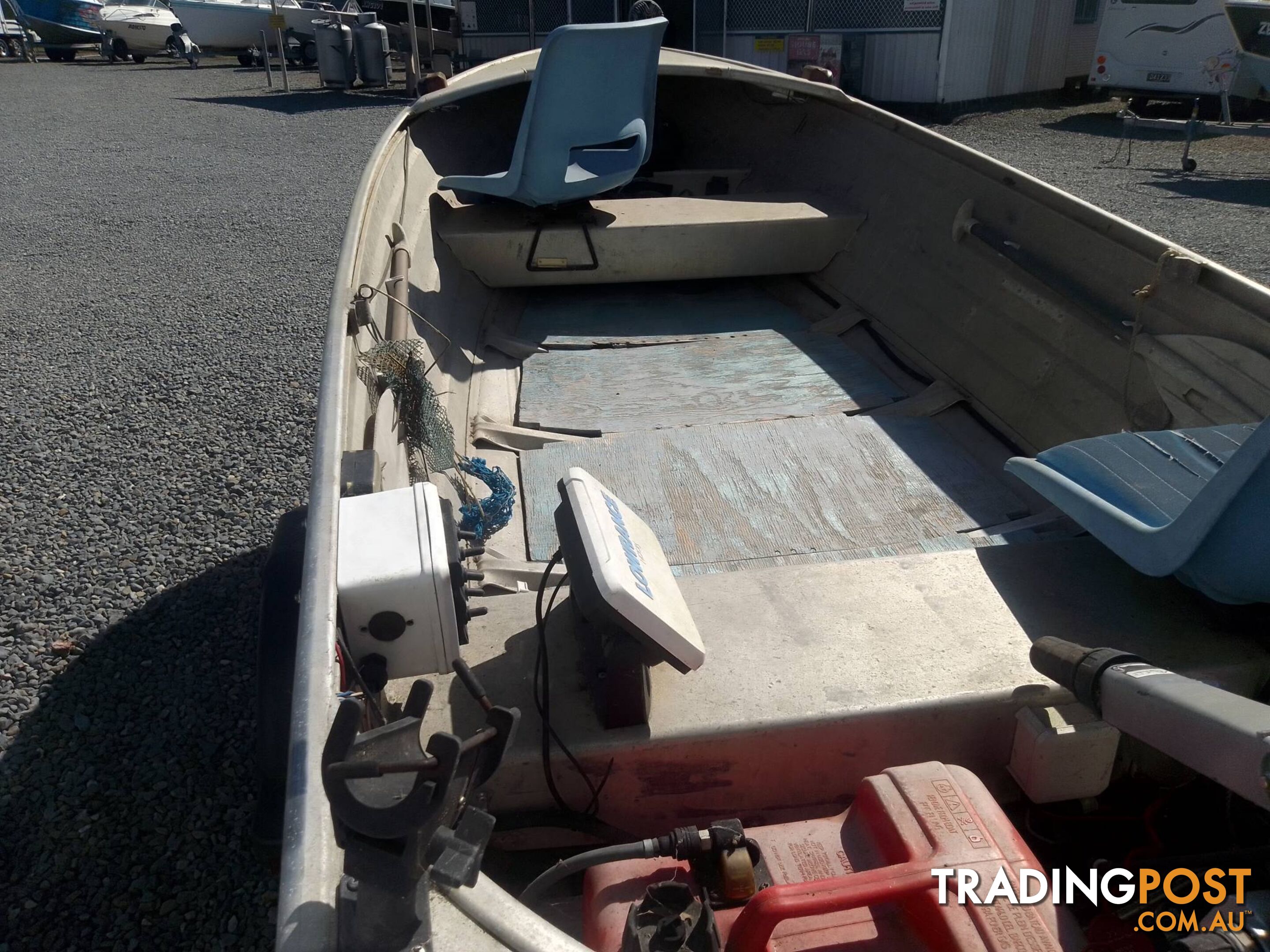 STACER 3.4MTR TILLER STEER ALUMINIUM BOAT- HONDA 15HP 4 STROKE OUTBOARD AND TRAILER