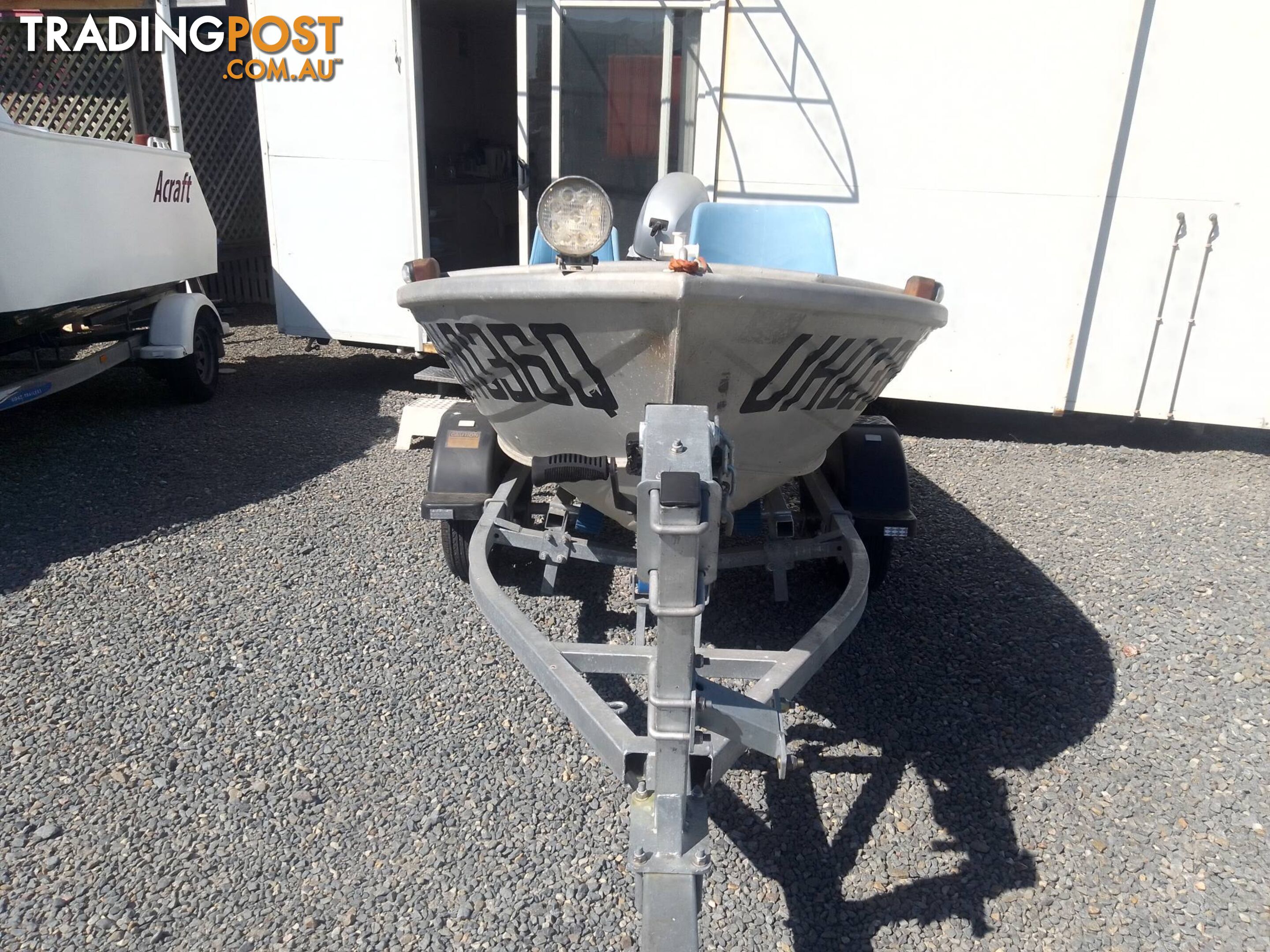 STACER 3.4MTR TILLER STEER ALUMINIUM BOAT- HONDA 15HP 4 STROKE OUTBOARD AND TRAILER