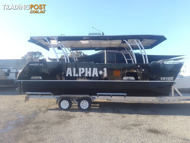 USED 2021 MANCRAFT 8.00M PONTOON BOAT WITH 2020 MODEL 150HP YAMAHA 4 STROKE...
