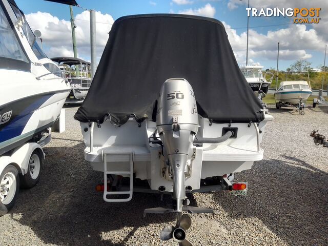 QUINTREX ESCAPE 4.5M WITH 50HP HONDA 4 STROKE OUTBOARD AND TRAILER