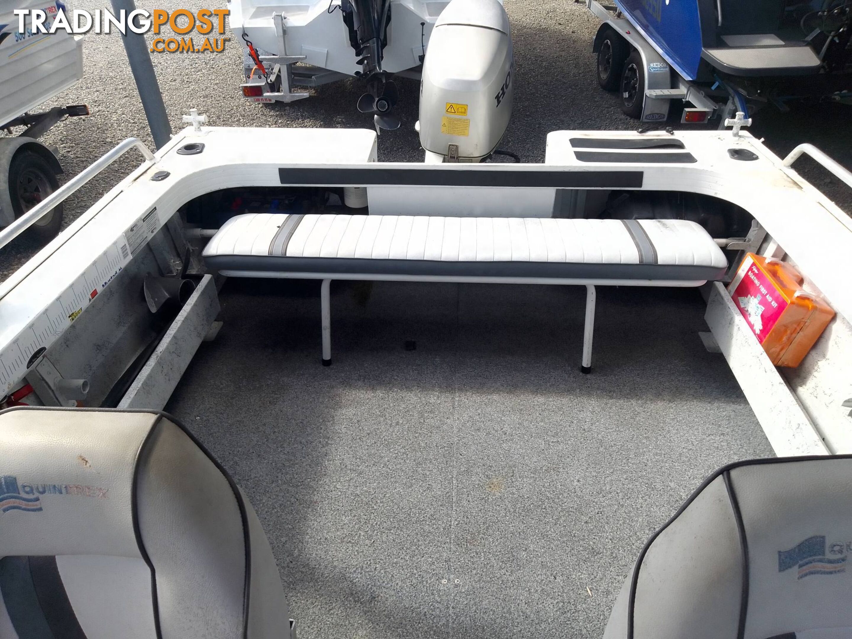 QUINTREX ESCAPE 4.5M WITH 50HP HONDA 4 STROKE OUTBOARD AND TRAILER