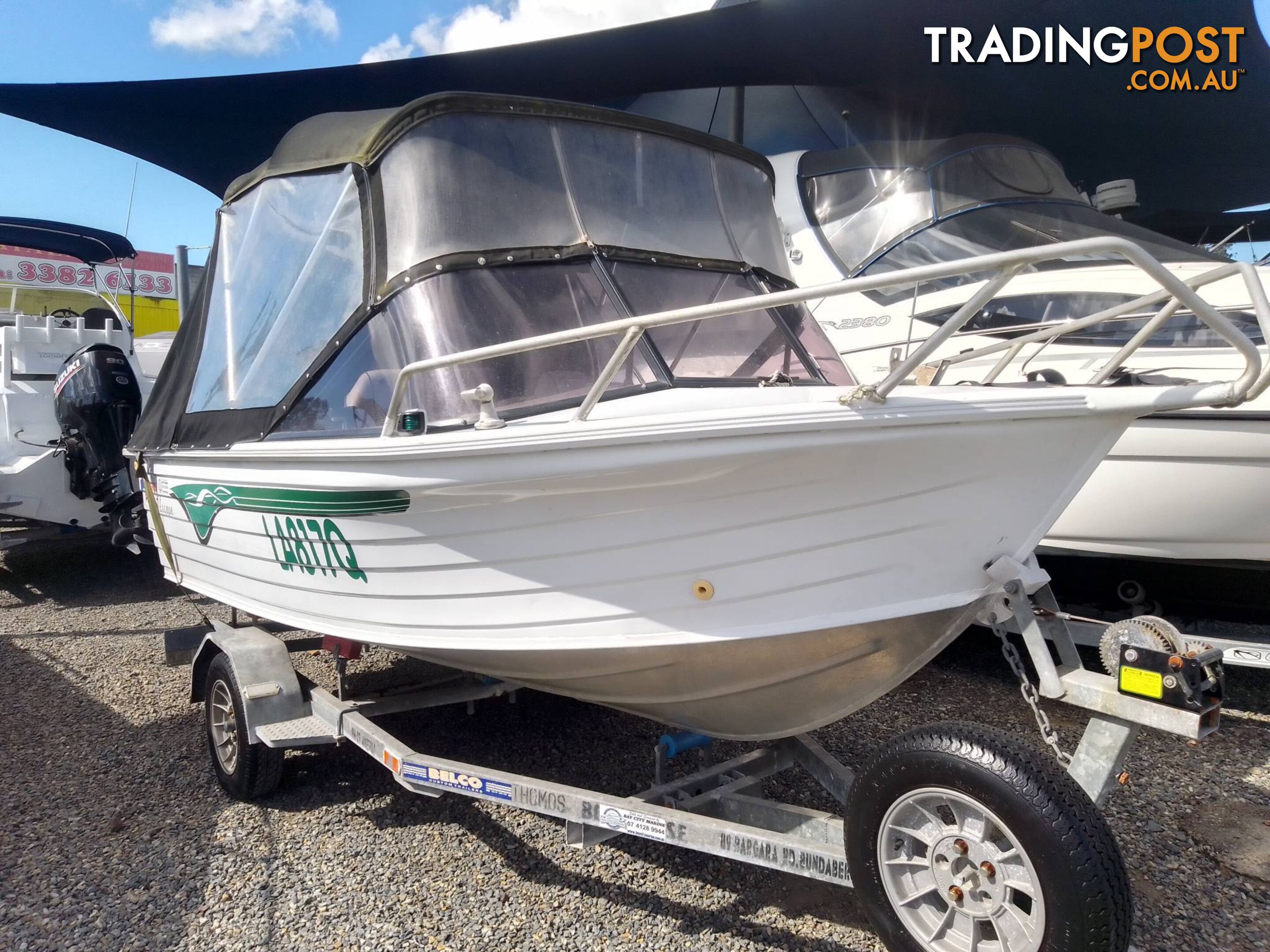 QUINTREX ESCAPE 4.5M WITH 50HP HONDA 4 STROKE OUTBOARD AND TRAILER