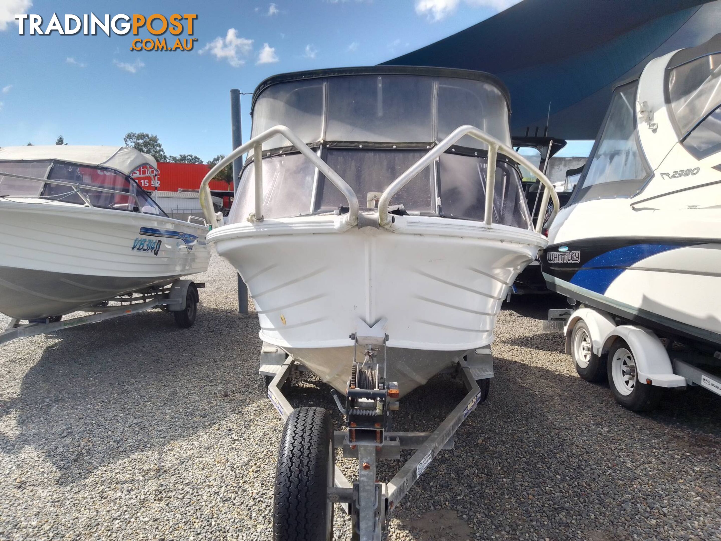 QUINTREX ESCAPE 4.5M WITH 50HP HONDA 4 STROKE OUTBOARD AND TRAILER