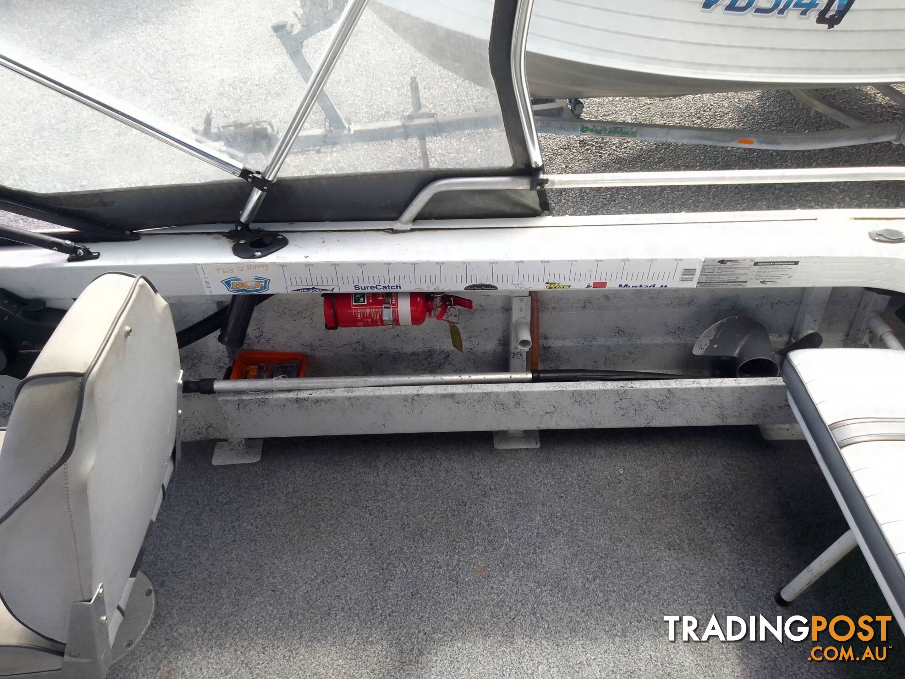 QUINTREX ESCAPE 4.5M WITH 50HP HONDA 4 STROKE OUTBOARD AND TRAILER