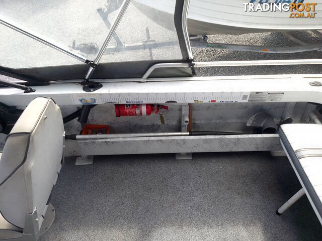 QUINTREX ESCAPE 4.5M WITH 50HP HONDA 4 STROKE OUTBOARD AND TRAILER