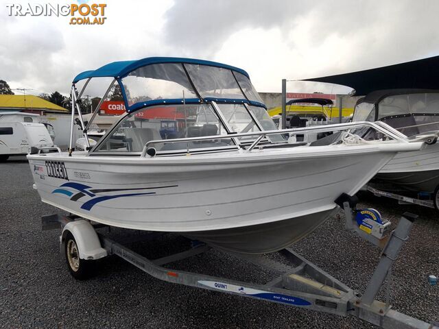 QUINTREX ESCAPE 470 RUNABOUT-HONDA 50HP 4 STROKE AND TRAILER