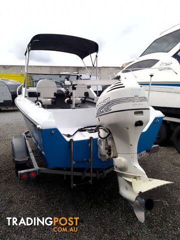 SEAFARER VIKING 4.9M CUDDY-115HP JOHNSON 2 STROKE AND TRAILER