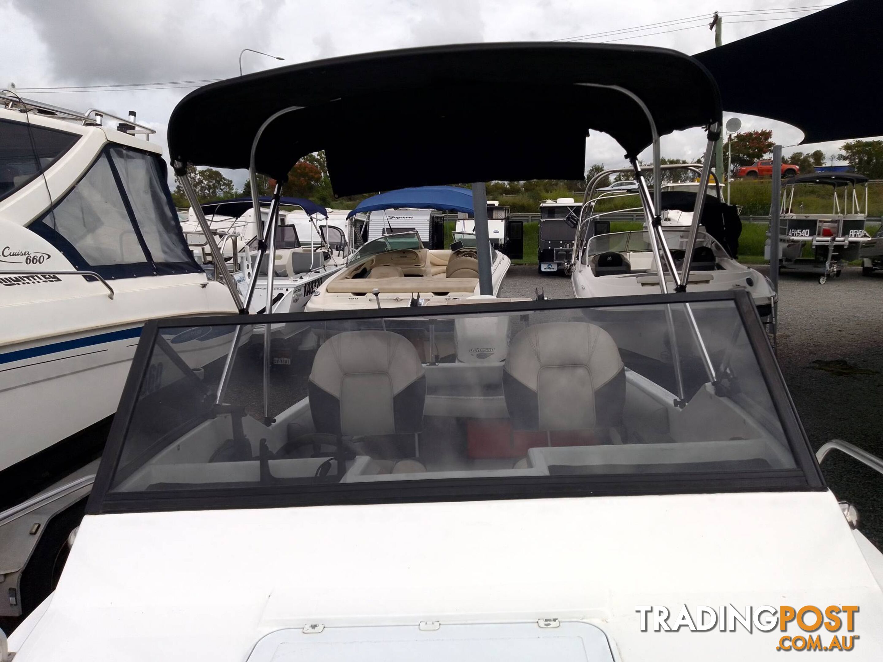 SEAFARER VIKING 4.9M CUDDY-115HP JOHNSON 2 STROKE AND TRAILER