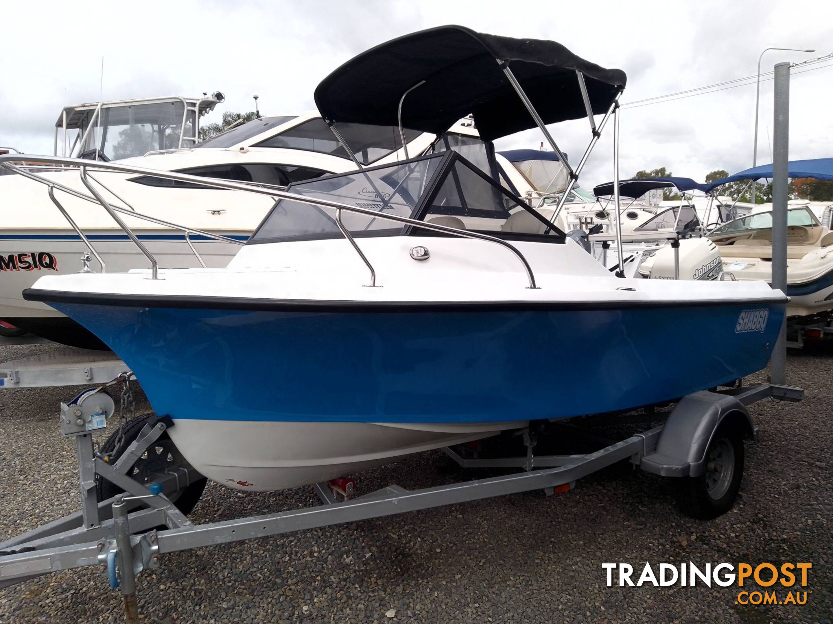 SEAFARER VIKING 4.9M CUDDY-115HP JOHNSON 2 STROKE AND TRAILER