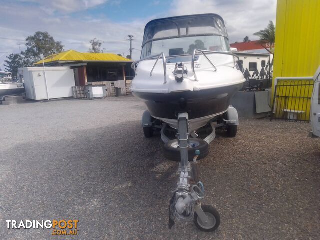 USED 2014 BAYSPORT 585 SPORTS POWERED BY 2014 100HP 4 STROKE YAMAHA OUTBOARD ON A SEA-LINK DUAL AXLE GAL TRAILER - photo 3 of 15