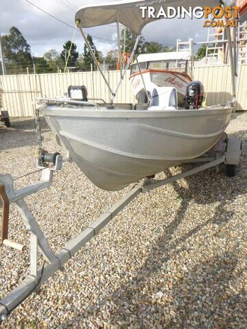 CLARK 3.1 CLIPPER DINGHY-15HP  TOHATSU AND 4 STROKE TRAILER 