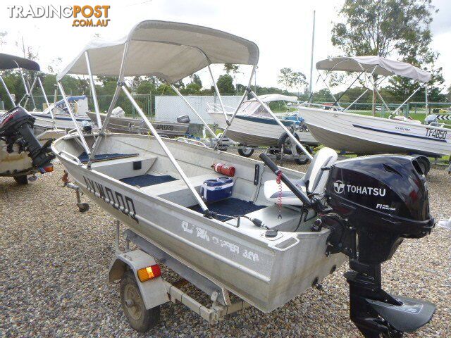 CLARK 3.1 CLIPPER DINGHY-15HP  TOHATSU AND 4 STROKE TRAILER 