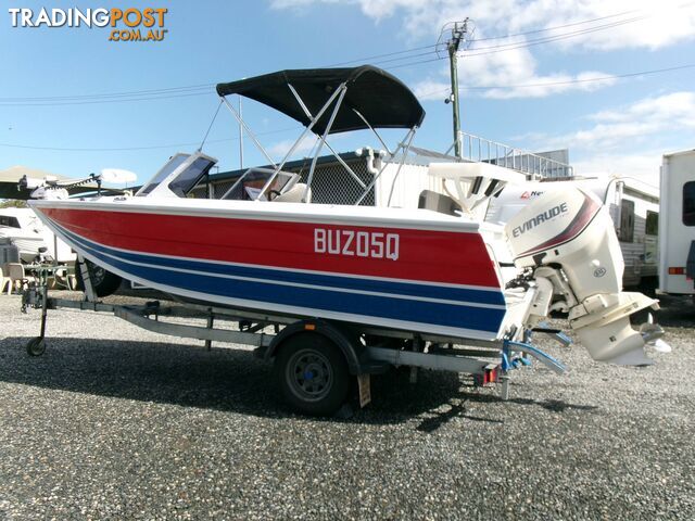 USED 2018 QUINTREX 530 FREESTYLER POWERED BY A 2016 130HP EVINRUDE ETEC ON A 2023 SINGLE AXLE GALVANISED STONEGATE BOAT TRAILER - photo 3 of 25