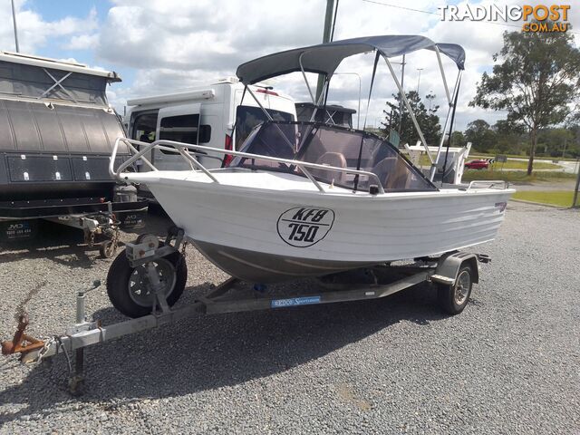 QUINTREX ESCAPE 4.5M RUNABOUT WITH 70HP 2 STROKE YAMAHA AND TRAILER