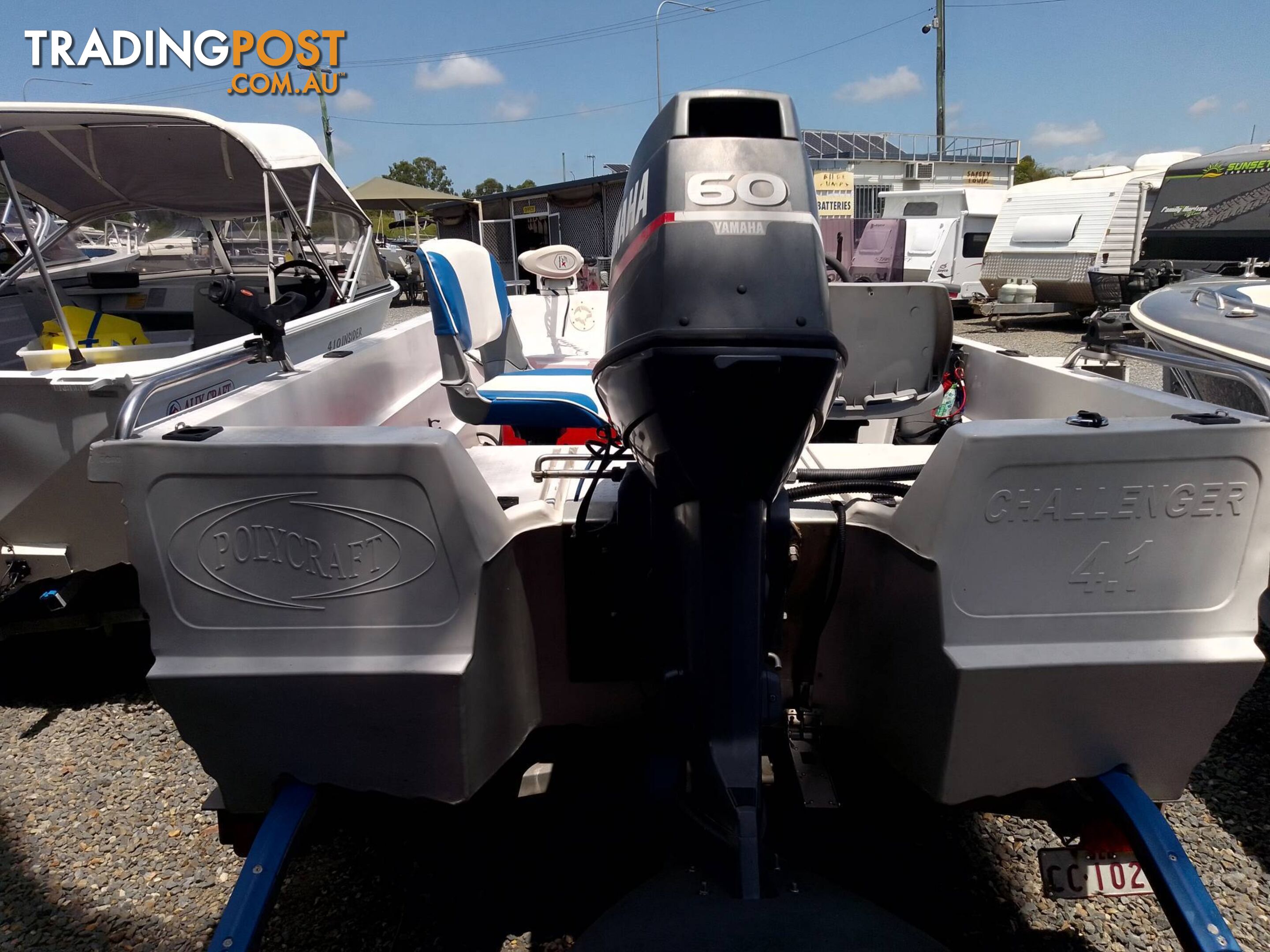 POLYCRAFT CHALLENGER 4.1M SIDE CONSOLE -60HP YAMAHA AND TRAILER