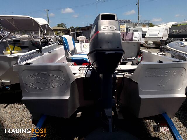 POLYCRAFT CHALLENGER 4.1M SIDE CONSOLE -60HP YAMAHA AND TRAILER