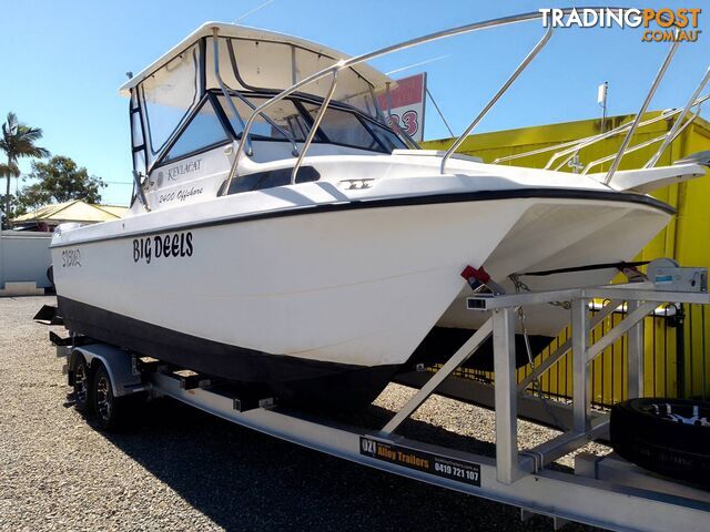 2006 KEVLACAT 2400 OFFSHORE HALF CABIN - TWIN 150HP YAMAHA 4 STROKES AND ALLOY TRAILER