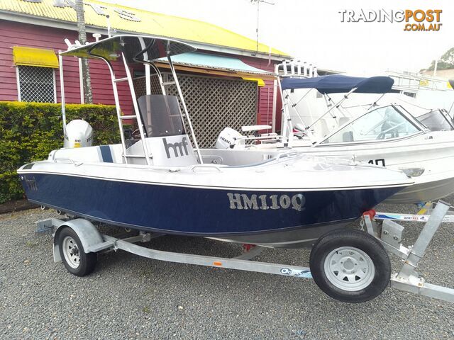 HAINES HUNTER 4.8M CENTRE CONSOLE - 90HP HONDA OUTBOARD AND TRAILER
