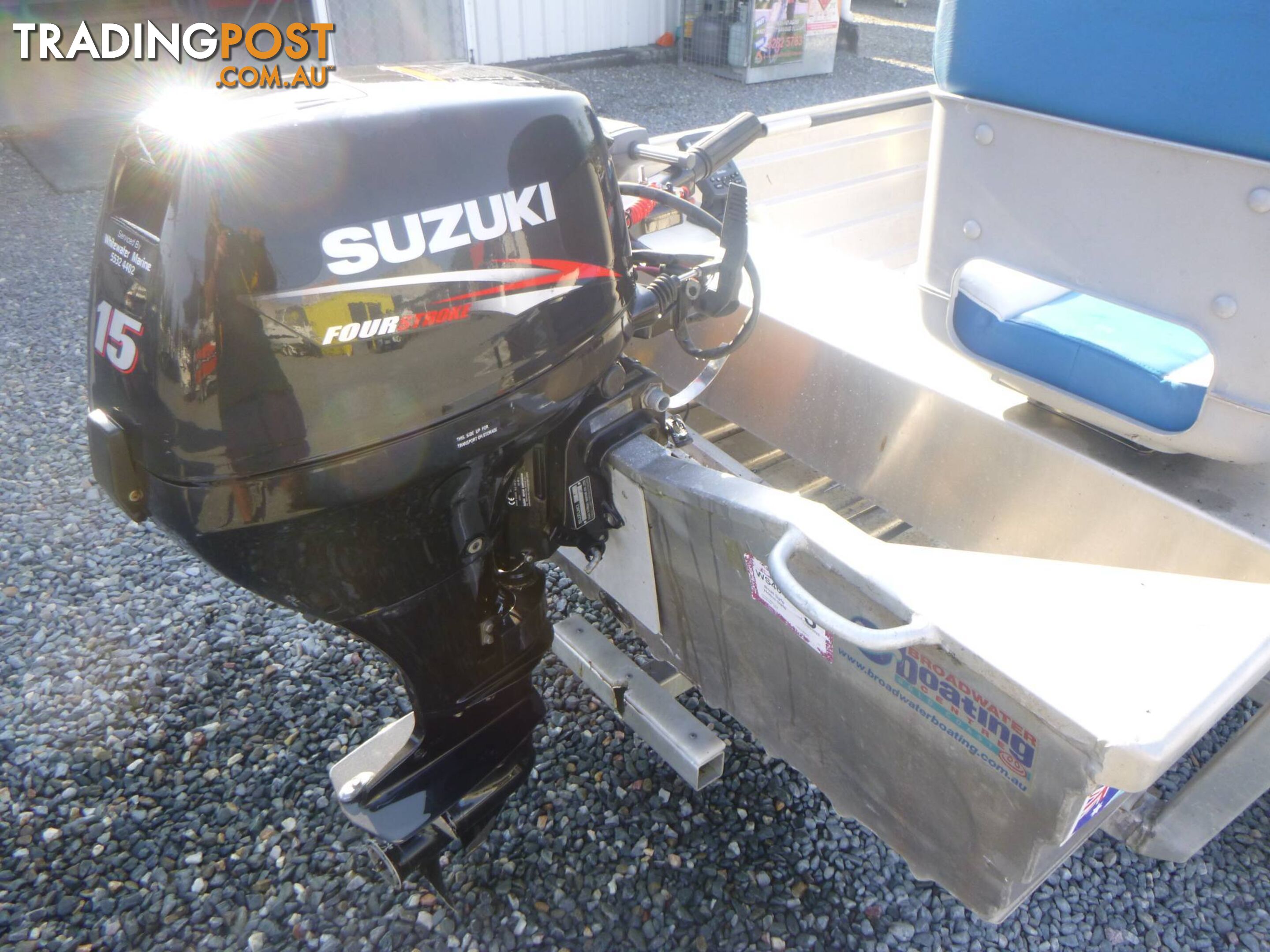 QUINTREX 370 CARTOPPER -15HP SUZUKI 4 STROKE OUTBOARD + DOLLY