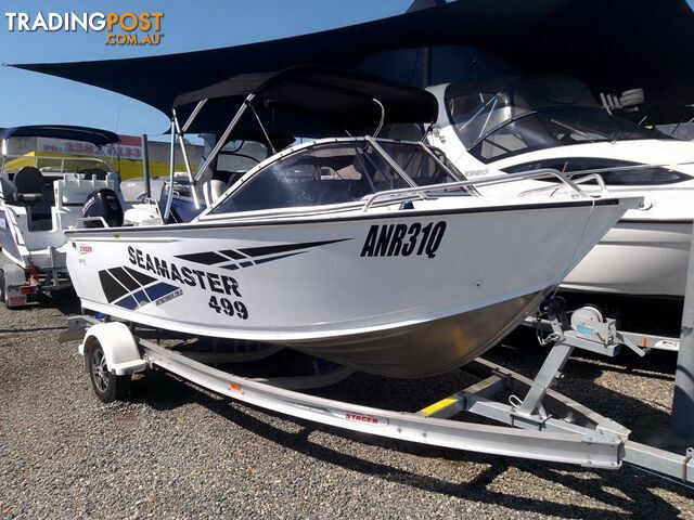 STACER SEA MASTER 599 RUNABOUT-EVINRUDE ETEC 75HP 2 STROKE AND ALLOY TRAILER