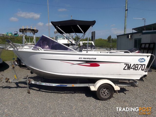 2013 CLARK 455 NAVIGATOR WITH 60HP MERCURY OUTBOARD AND TRAILER