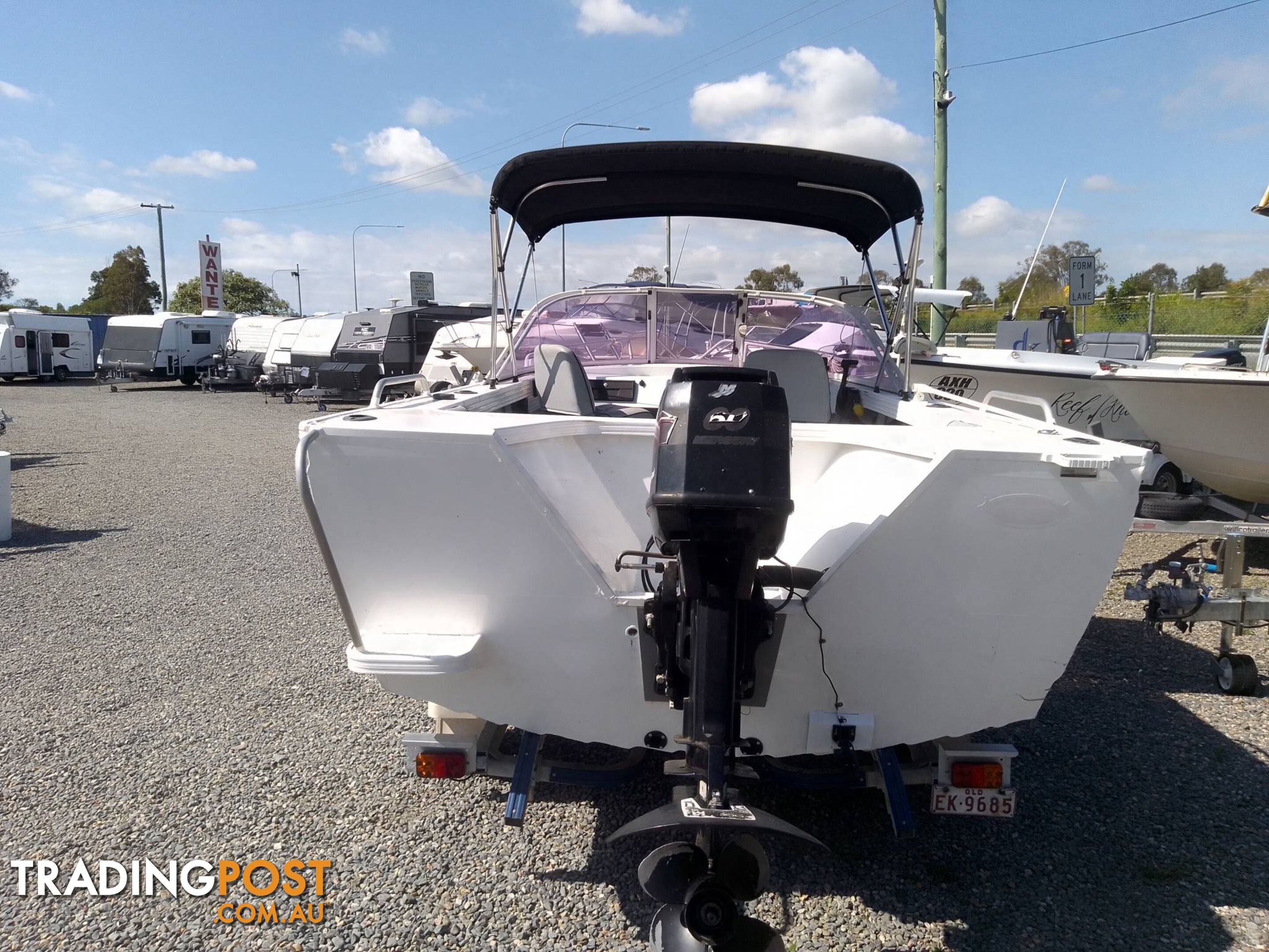 2013 CLARK 455 NAVIGATOR WITH 60HP MERCURY OUTBOARD AND TRAILER