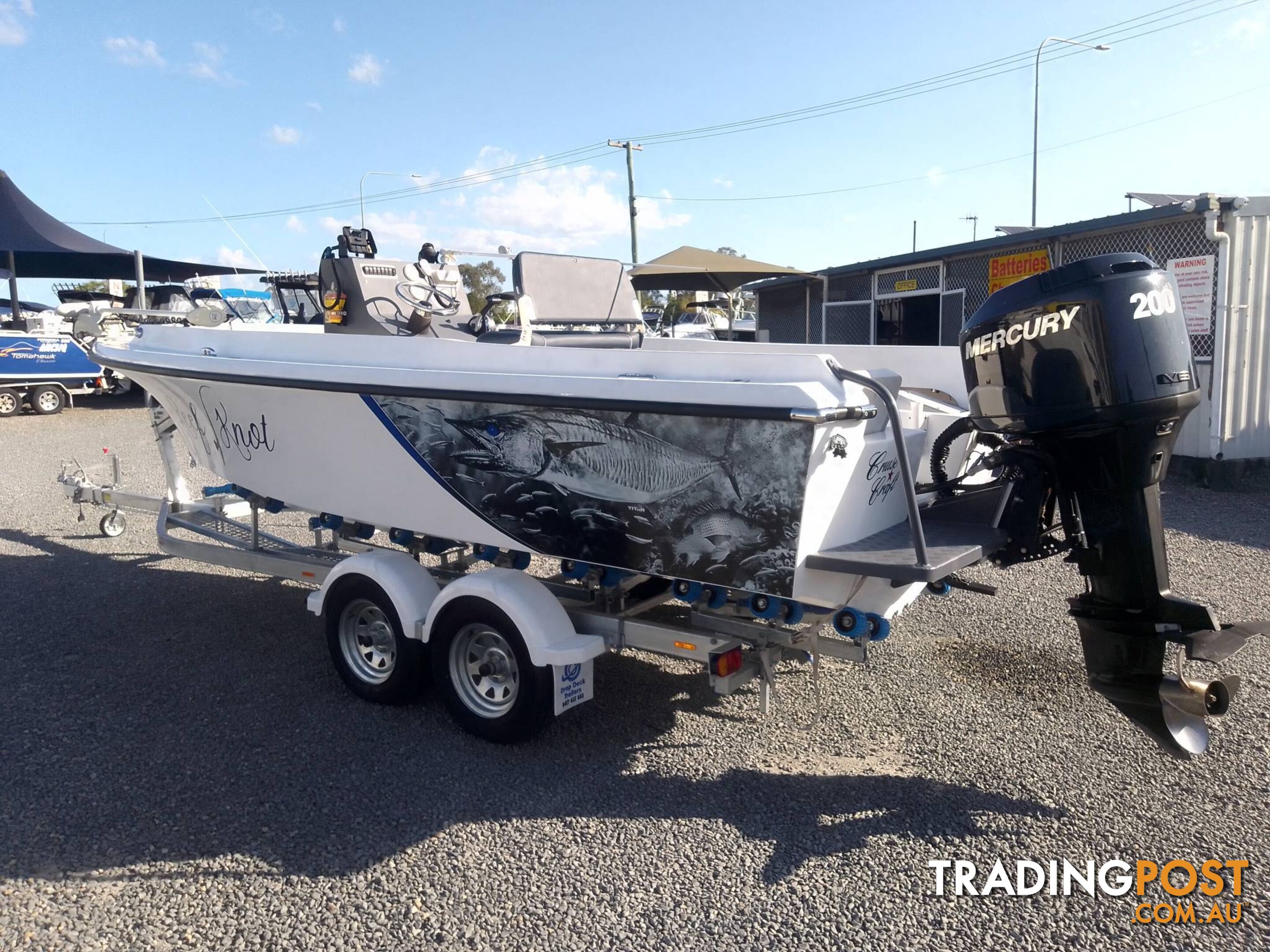 CRUISE CRAFT 6M CENTRE CONSOLE-200HP MERCURY 2 STROKE AND TRAILER