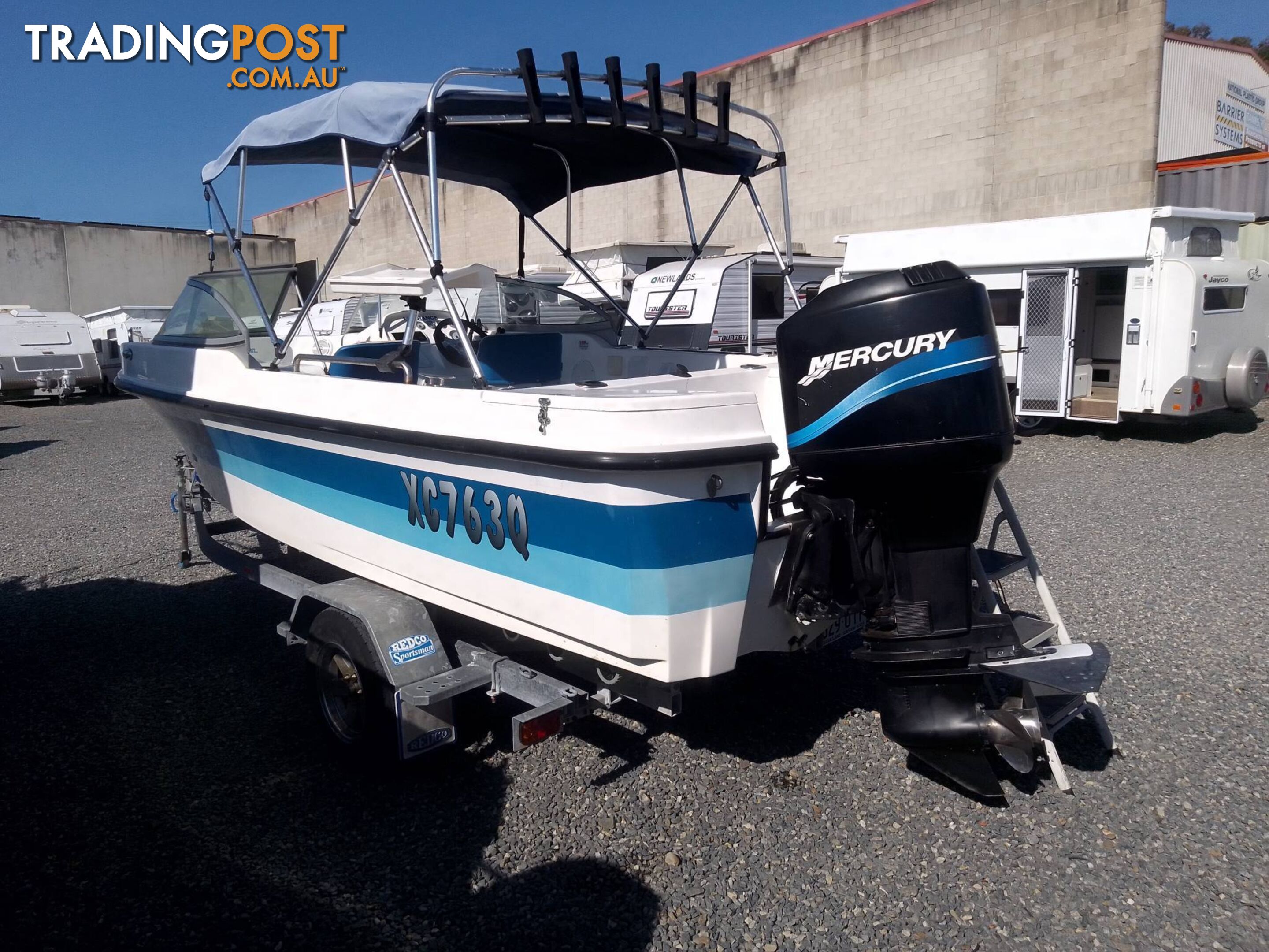 CUSTOM FIBREGLASS BOWRIDER 5.6M-115HP MERCURY 2 STROKE AND TRAILER