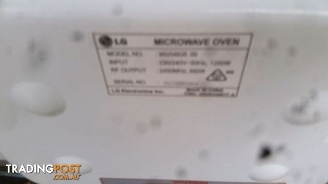 MICROWAVE LG 1250W WORKING