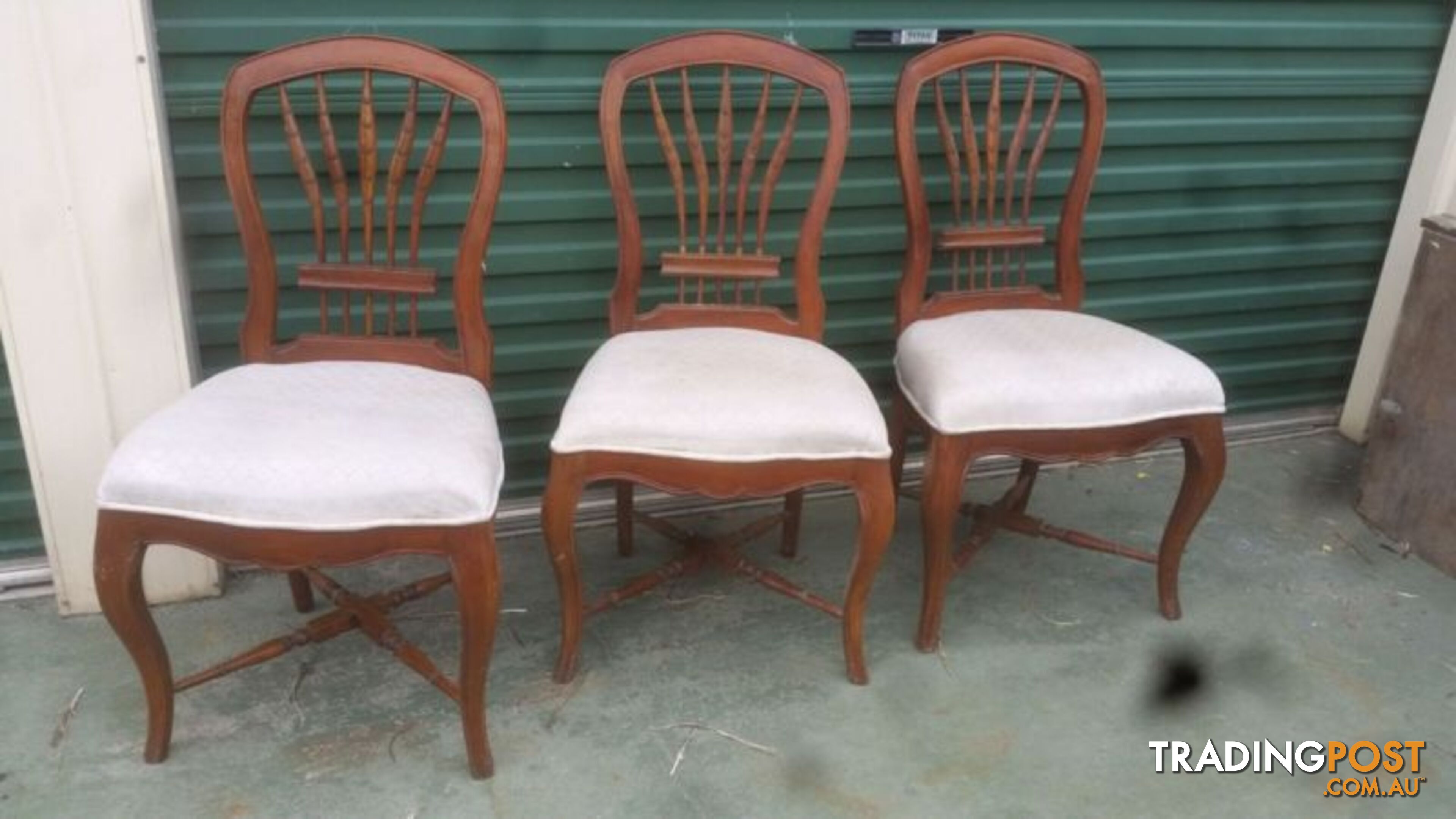 3 x PERIOD WALNUT DINING CHAIRS