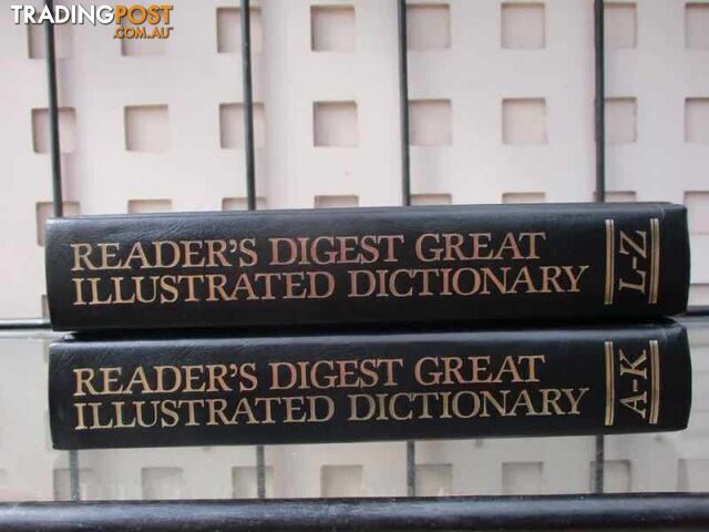 Readers Digest Great Illustrated Dictionary Qty 2 $50 For Both-Woodcroft
