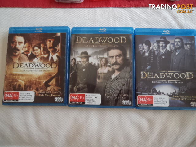 DEADWOOD ULTIMATE COLLECTION SEASONS 1-3 BLUE RAY 9 DISC SET