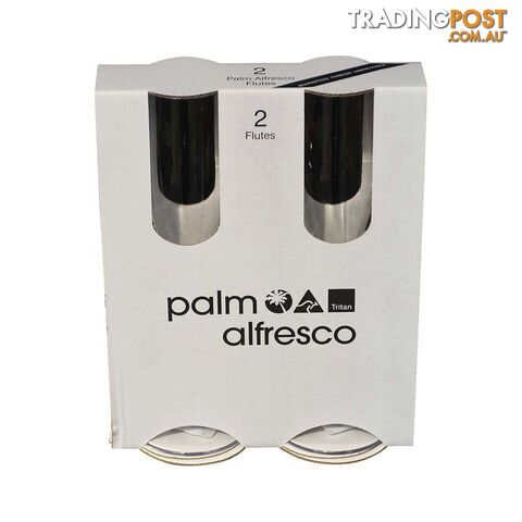 Palm Alfresco Tritan Forever Unbreakable Flute Glass 2 pack