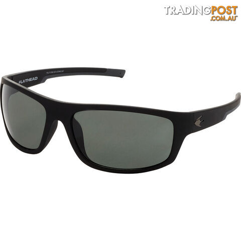 Stingray Flathead Polarised Sunglasses Black with Smoke Lens