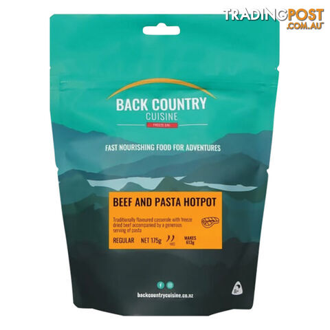 Back Country Cuisine Freeze Dried Beef & Pasta Hot Pot 2 Serve