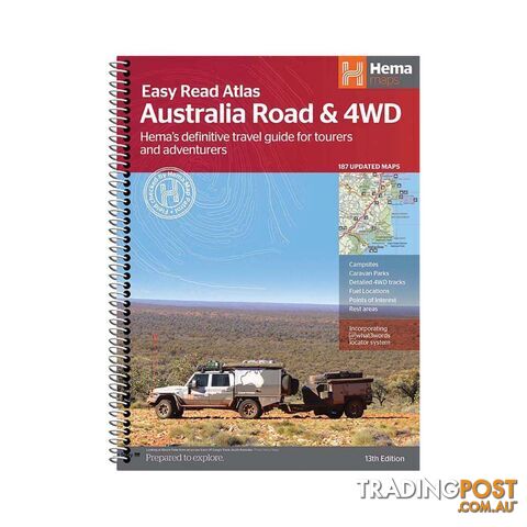 Hema Australia Road and 4WD Easy Read Atlas