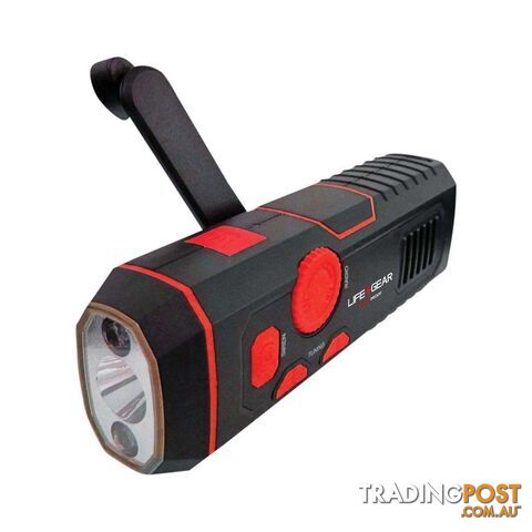 Life Gear USB Crank Radio Torch