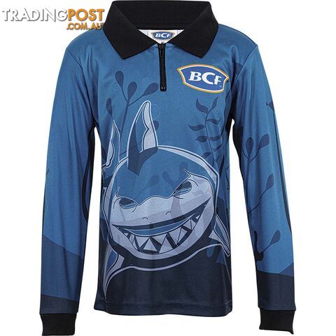 BCF Kidsâ Happy Shark Sublimated Polo