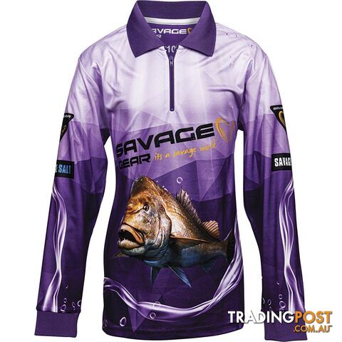 Savage Gear Girl's Sublimated Polo Snapper Print