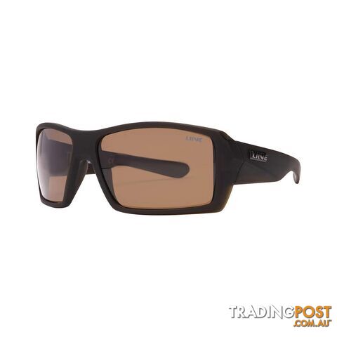 Liive Menâs The Edge Polarised Sunglasses Matt Brown with Brown Lens