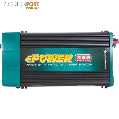 Enerdrive 2000W True Sine Wave Inverter with AC Transfer and Safety Switch