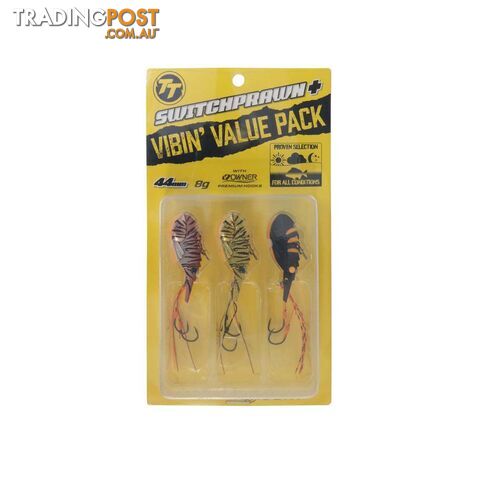 TT Fishing Switchprawn + Blade Vibin Value Lure Pack 44mm