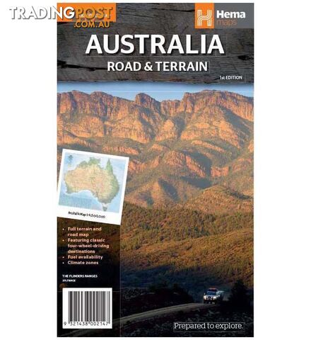 Hema Australia Road and Terrain Map
