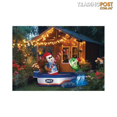 BCF Inflatable Fishing Santa In Boat